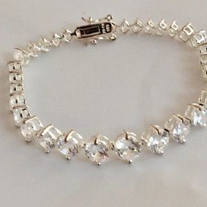Sterling CZ Tennis Bracelet Bridal